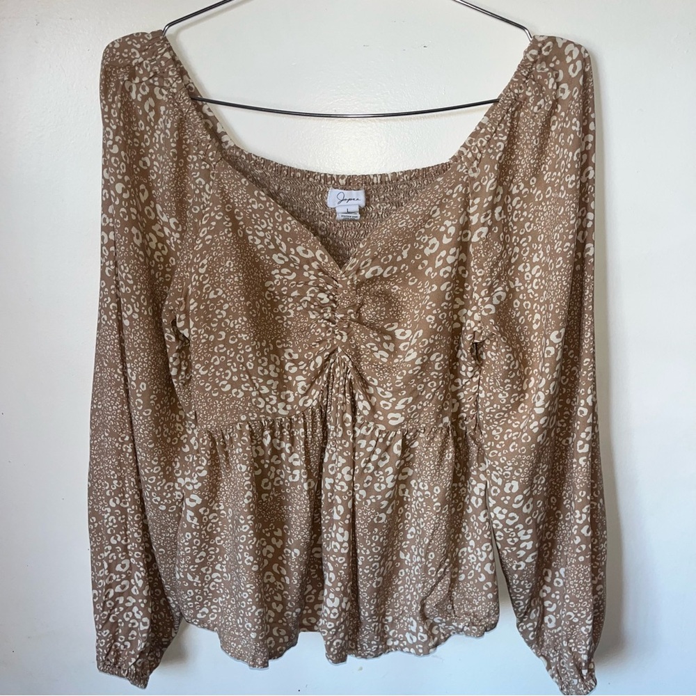 Japna Brown Leopard Print Top